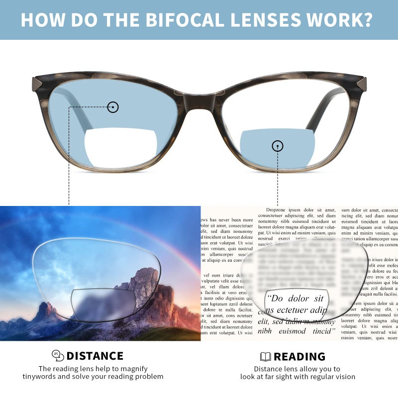Kafirlo Bifocal Reading Glasses For Women Cat Eye Blue Light Protection Computer Reader Clear Top Ladies Anti Reflective Funky Fashion Travel Eyeglasses Large Head Spring Hinges Red Green 3 Pack 1.5 - Image 4